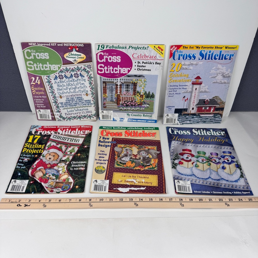 2003 The Cross Stitcher Magazine lot of 6 Christmas Autumn Summer Halloween READ